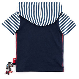 Námořnické pirátské tričko s kapucí, krátký rukáv, vel. 116