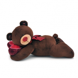 Plyšový medvídek Choco ležící - 1 ks