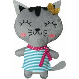 Dětské šití Kočička Tina - šedá
