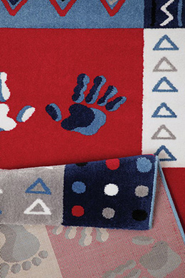 Dětský koberec Hands and Feet modrý 2 WH-0761-03