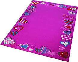 Dětský koberec Just Hearts růžový 1 WH-0766-03