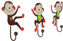 Dřevěné háčky Opičky