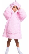 Noxxiez Hřejivá televizní mikinová deka s kapucí pro děti 3-6 let - Jednorožec