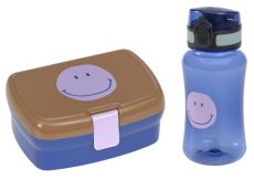 Lässig Svačinový set - krabička a láhev Little Gang Smile caramel-blue