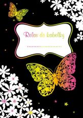 Ditipo Relax do kabelky - deníček na poznámky a malování Motýli