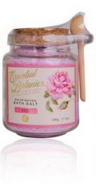 Sůl do koupele Essential Botanics ve skle s dřevěnou naběračkou - rose - 0 ks
